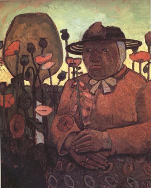 old Poorhouse Woman with a Glass Bottle (nn03), Paula Modersohn-Becker